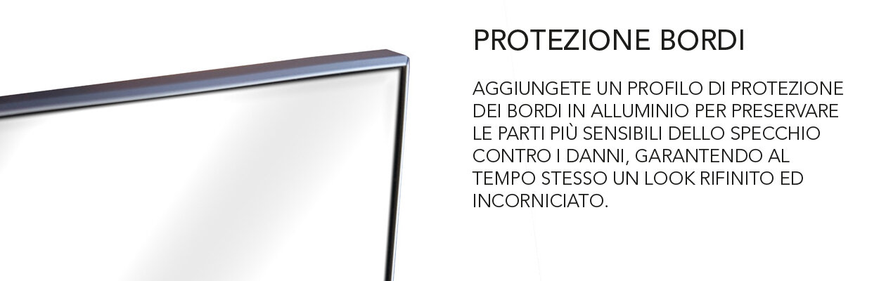 edge protection profile for mirrors